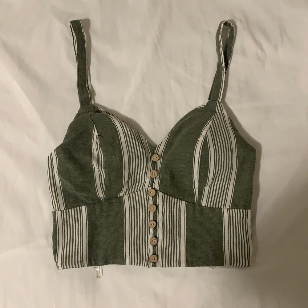 Haute Monde Stripped Crop Top
